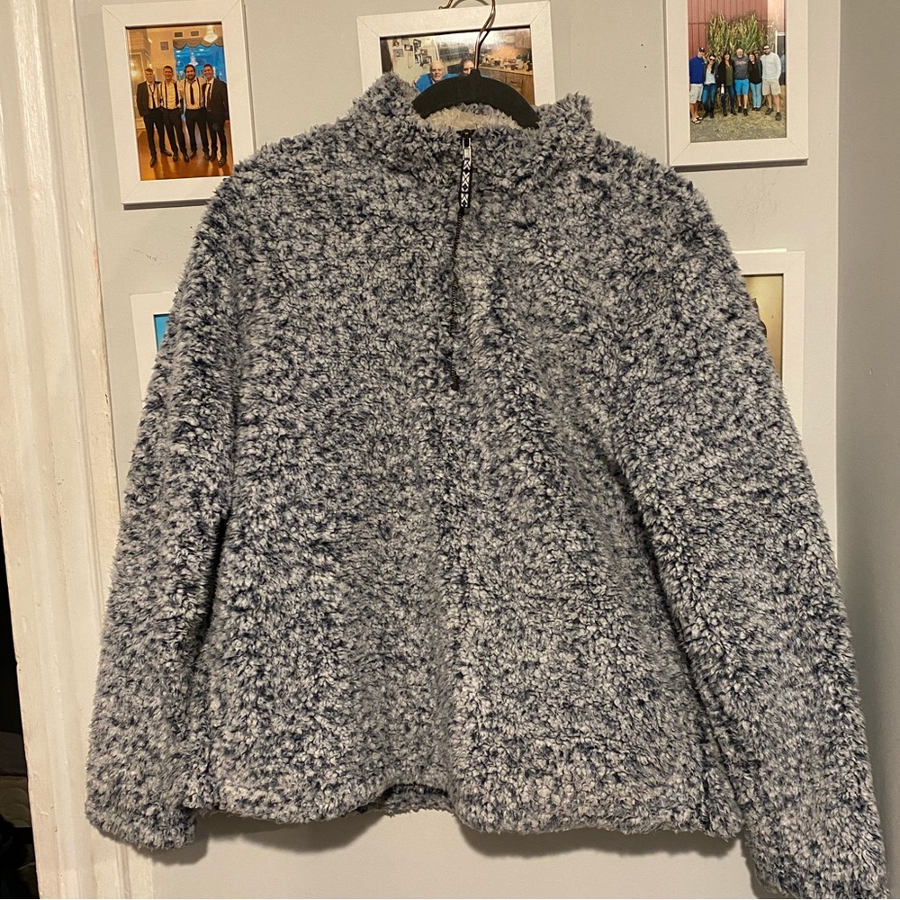 TIME AND TRU SHERPA QUARTER ZIP
